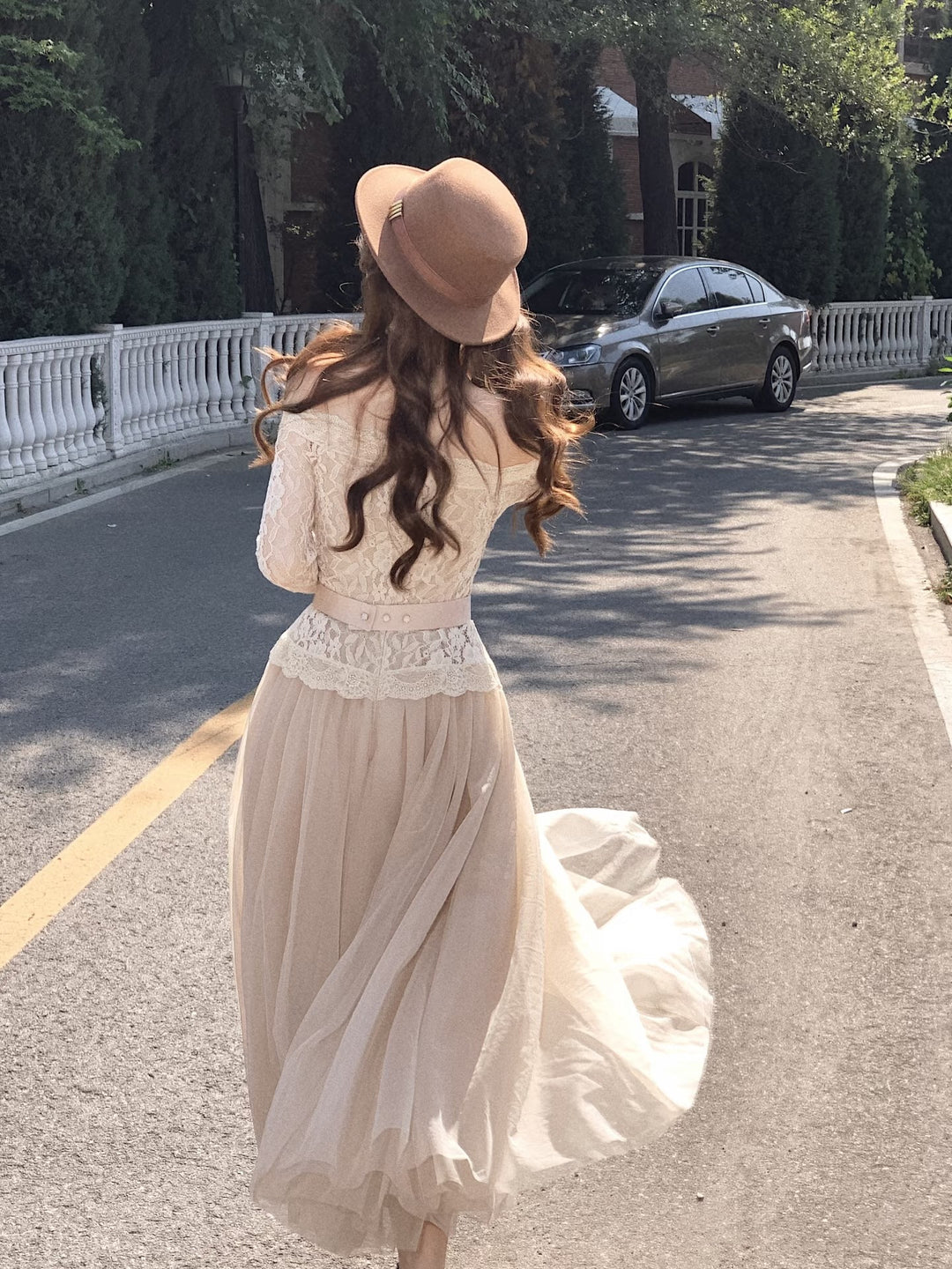 【dress】オフショルチュールレースワンピース  N3858