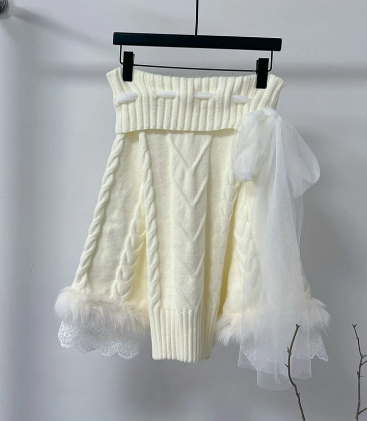 【tops】レースドルマンスリーブニットトップス　N3868