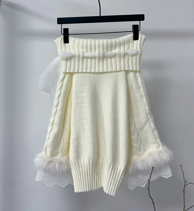 【tops】レースドルマンスリーブニットトップス　N3868