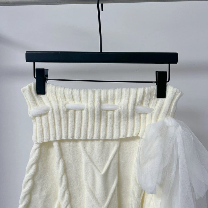 【tops】レースドルマンスリーブニットトップス　N3868