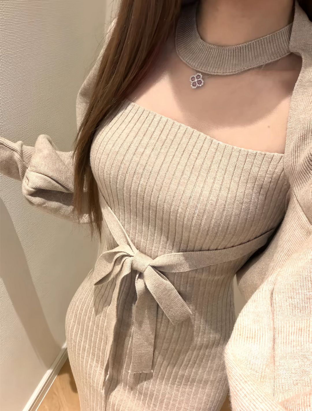 【set】4WAYシアードッキングワンピースセット  N3876