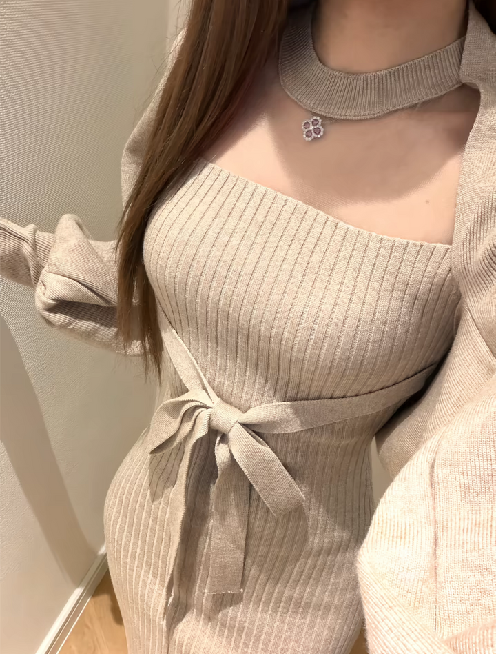 【set】4WAYシアードッキングワンピースセット  N3876