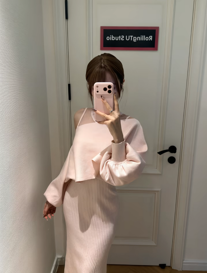 【set】4WAYシアードッキングワンピースセット  N3876