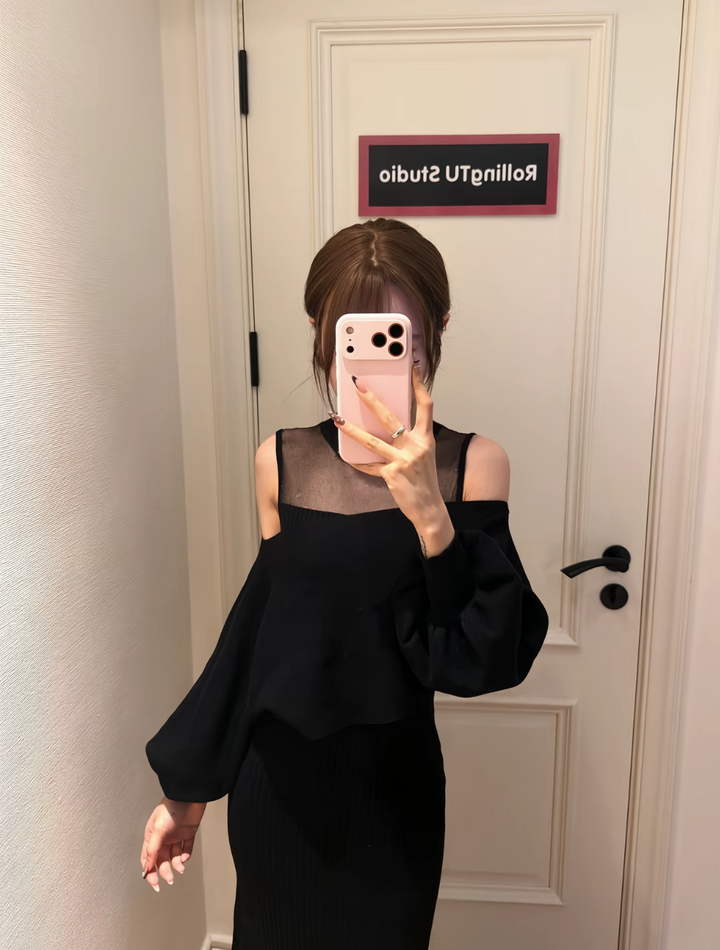 【set】4WAYシアードッキングワンピースセット  N3876