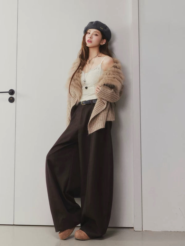 【outer】ファーニットカーディガン N3875