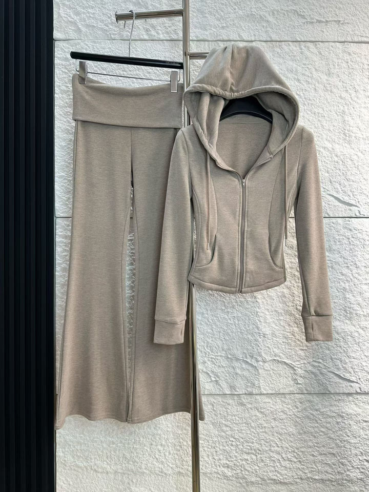 【set】パーカー×フレアパンツセット N3878