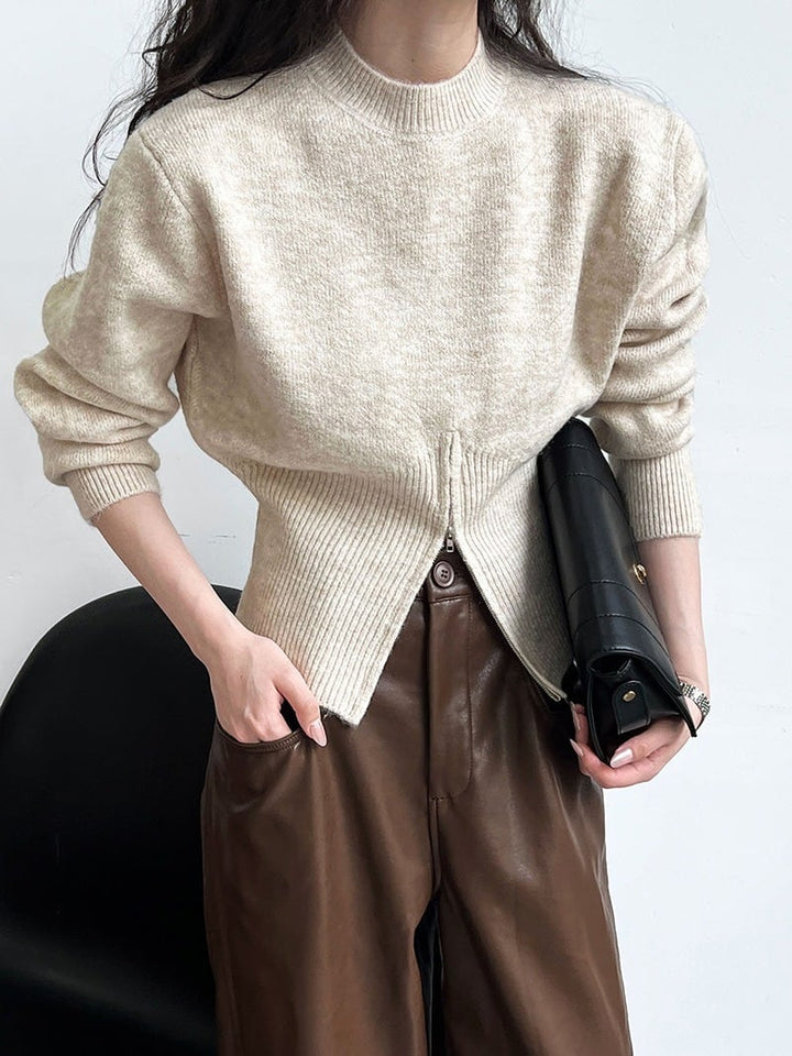 【tops】ファスナーニットセーター　M25667