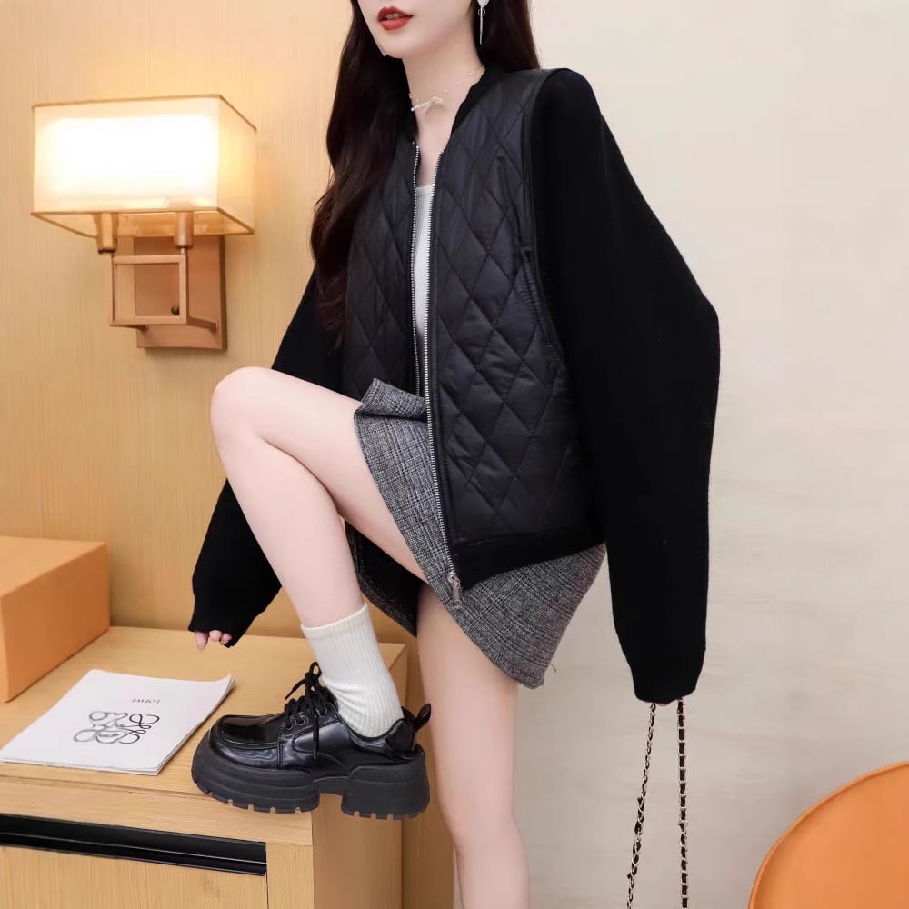 【outer】切り替えニットカーデ　M27024