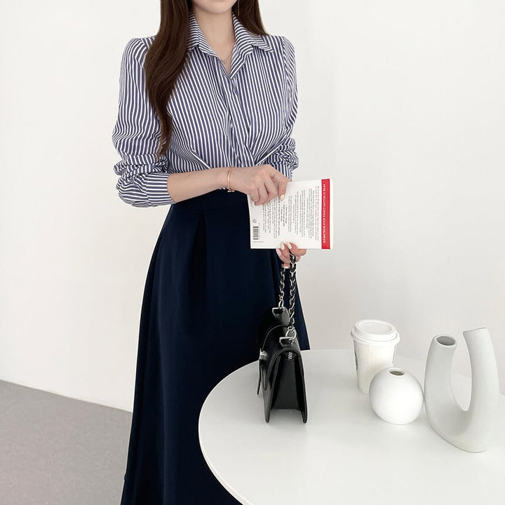 【dress】切り替えシャツワンピース　M29587