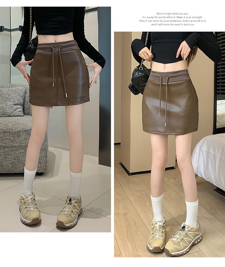 【bottoms】レザースカート　M18087