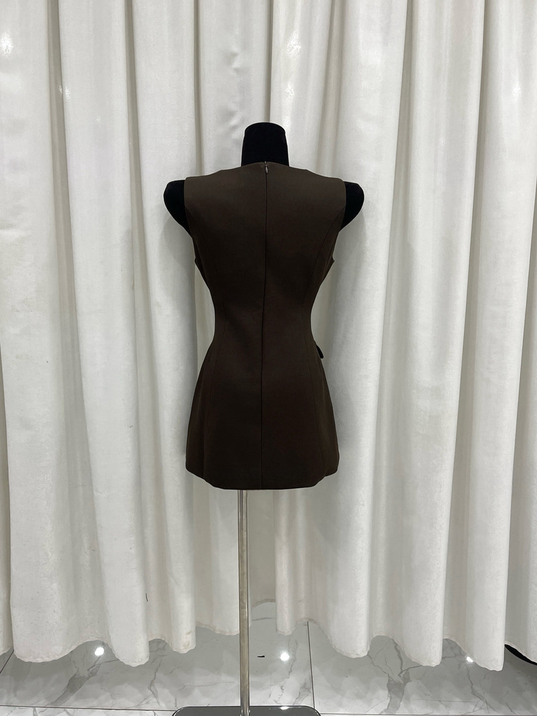 【dress】ラインストーン付きベストワンピース Q9087