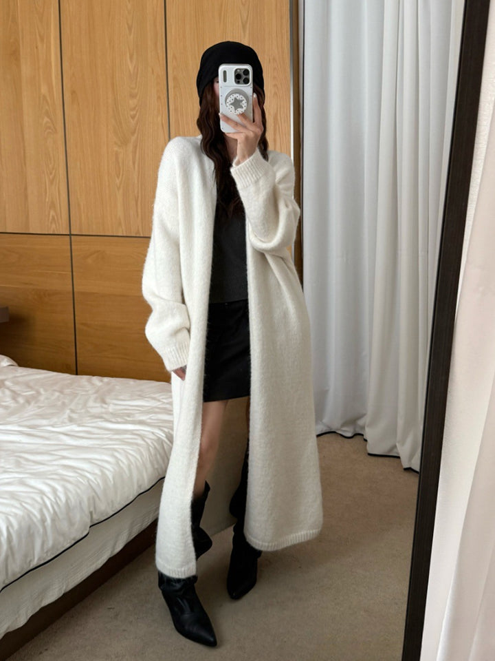 【outer】ロングニットカーディガン Q9163