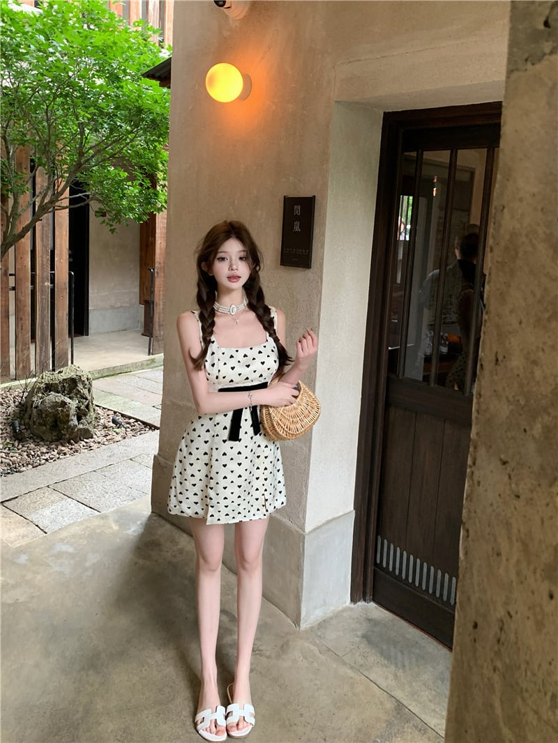 【dress】ハート柄キャミワンピース　M24332