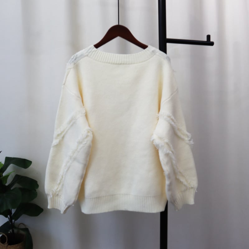 【tops】Vネックニットセーター　M26631