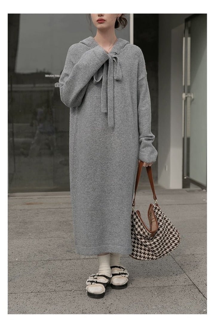 【dress】無地ニットワンピース　M18238