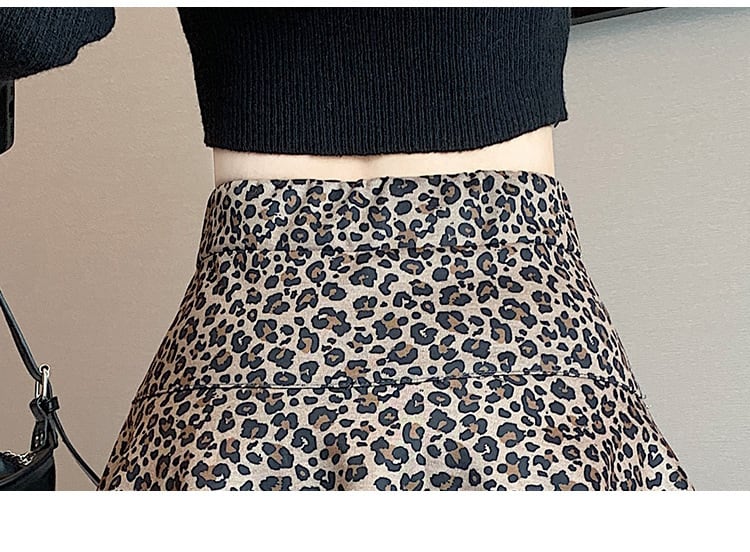 【bottoms】ヒョウ柄キュロットパンツ　M26580