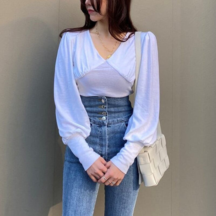 【tops】Vネックトップス Q7754