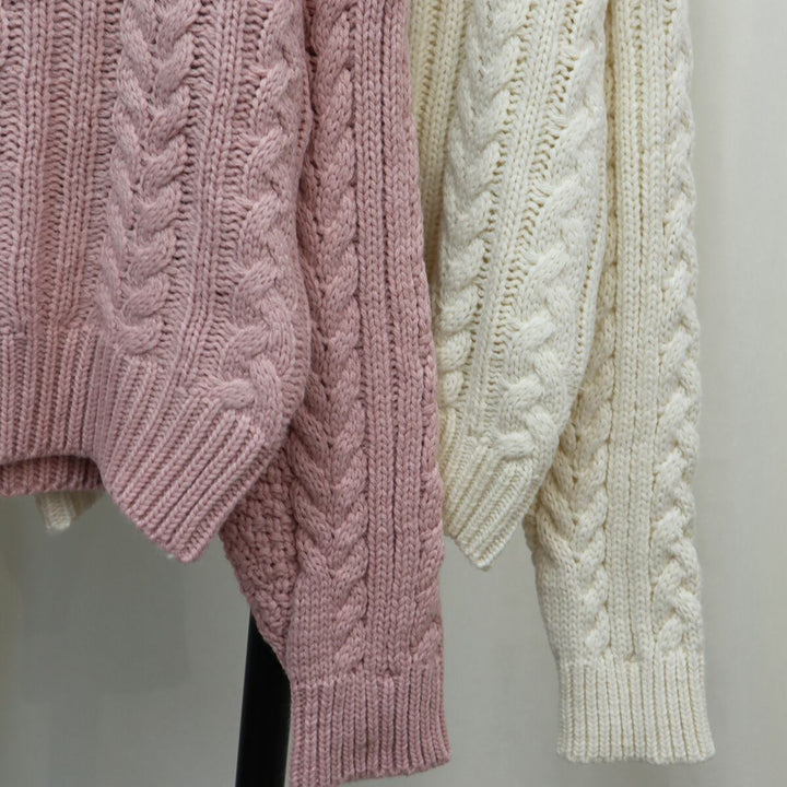 【tops】クルーネックニットセーター　M18787