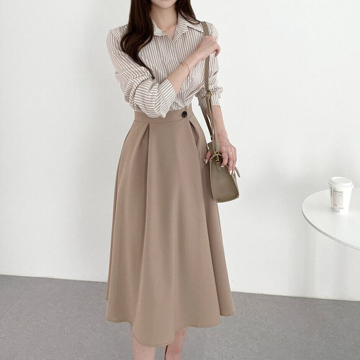 【dress】切り替えシャツワンピース　M29587