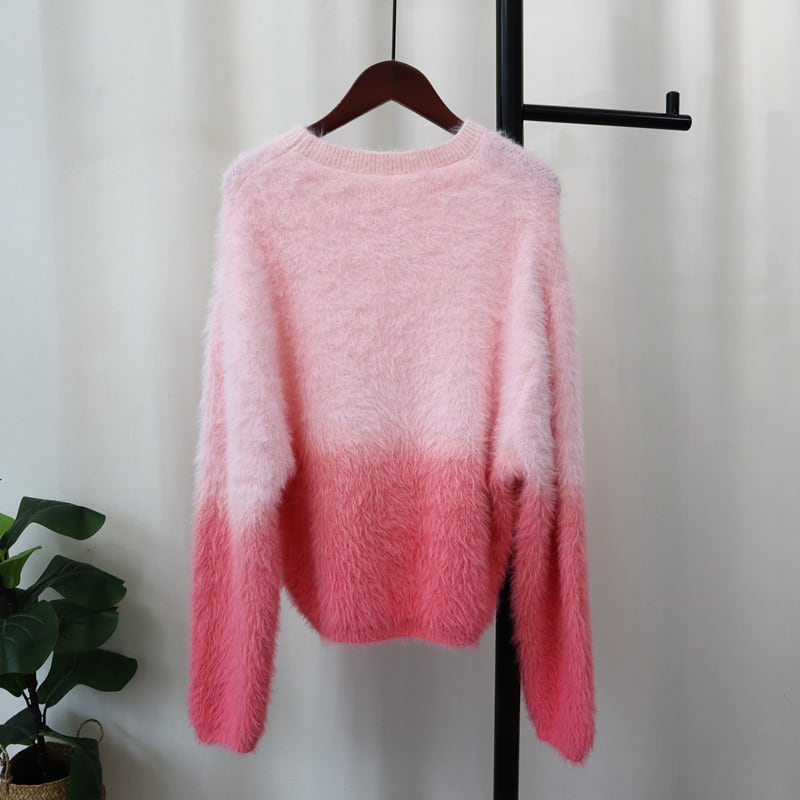 【tops】グラデーションニットセーター　M26528