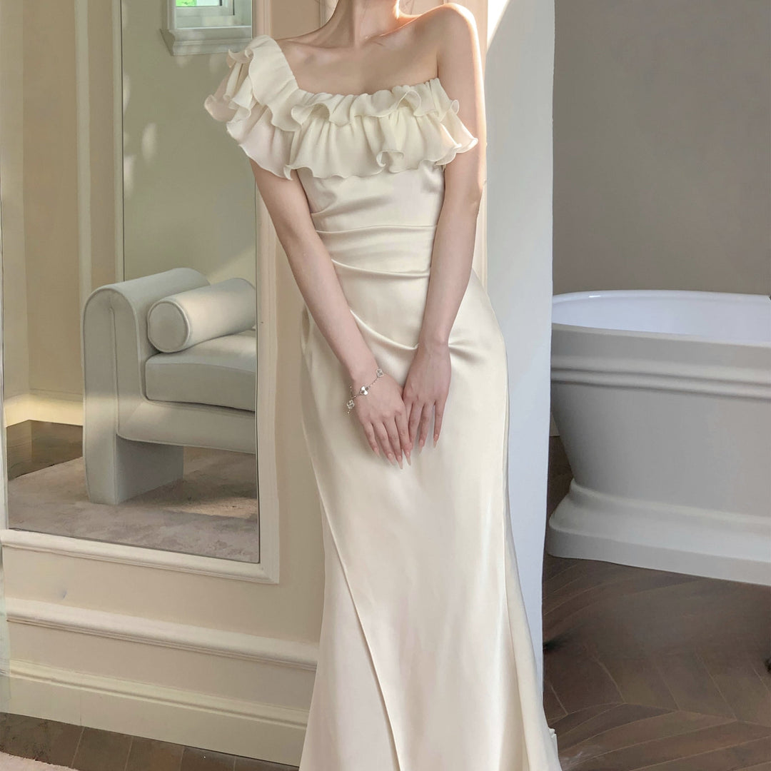 【dress】フリルマーメイドワンピース　N3155