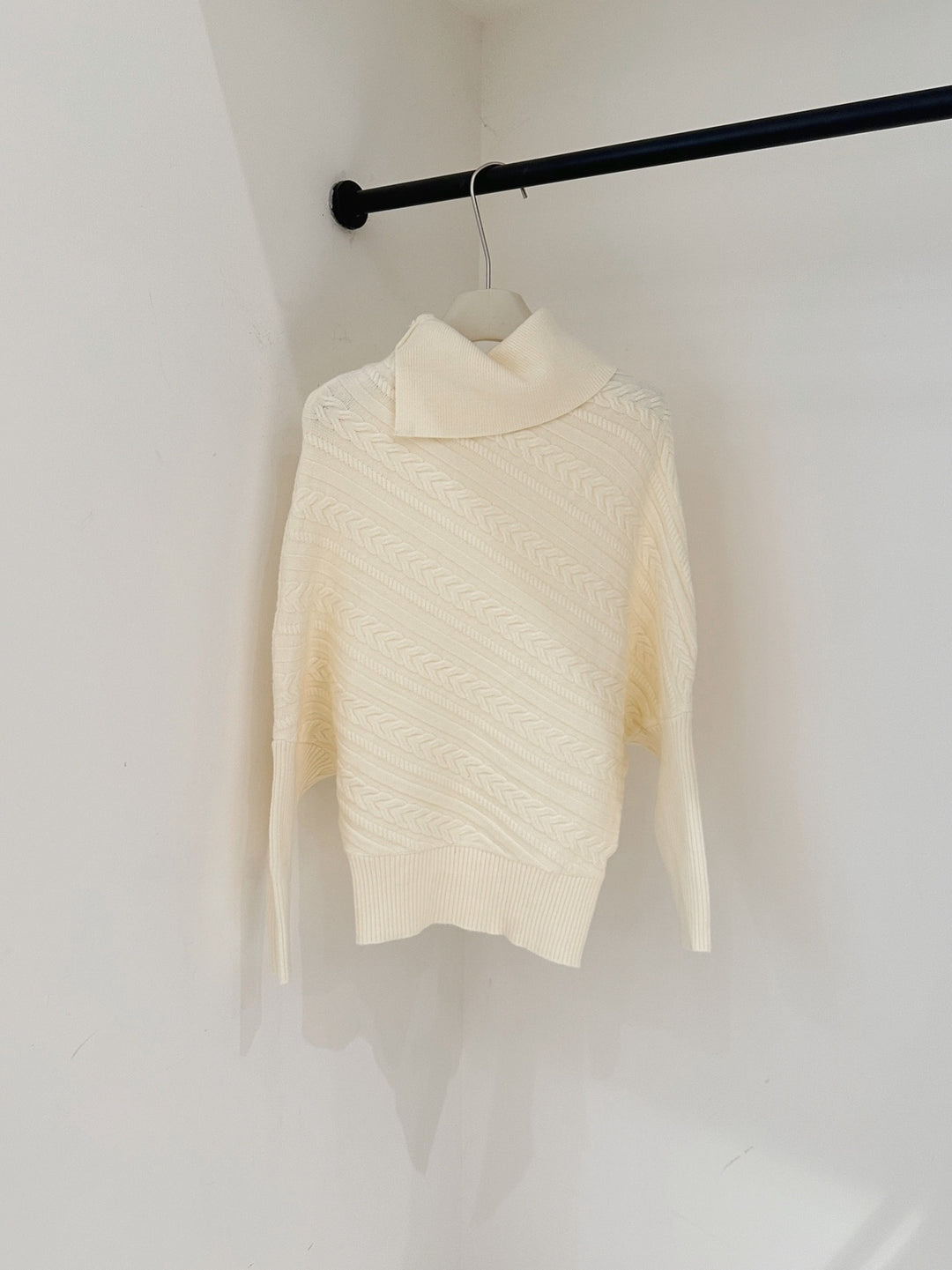 【set】ハイネックニットトップス×ロングスカートセット Q9253