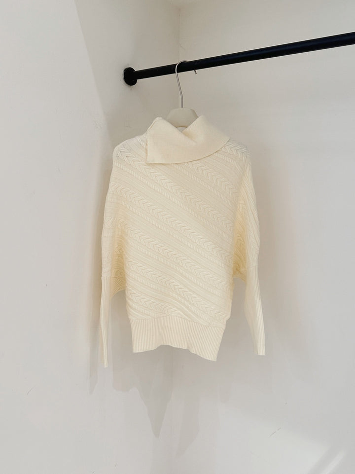 【set】ハイネックニットトップス×ロングスカートセット Q9253