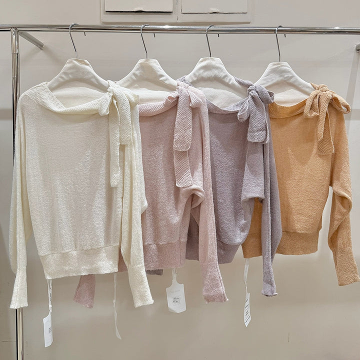 【tops】ワンショルダーニットトップス Q8953