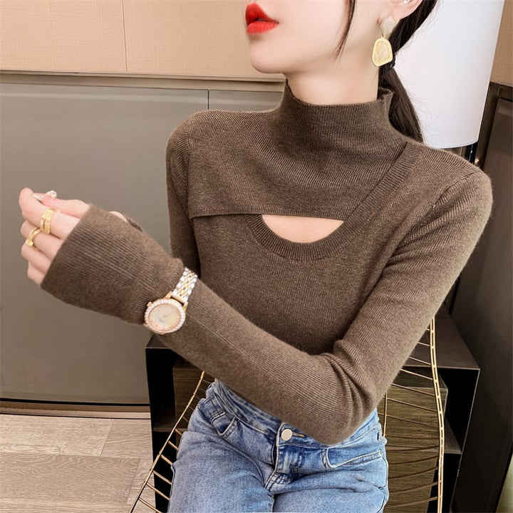 【tops】カットワークニットトップス　M18236