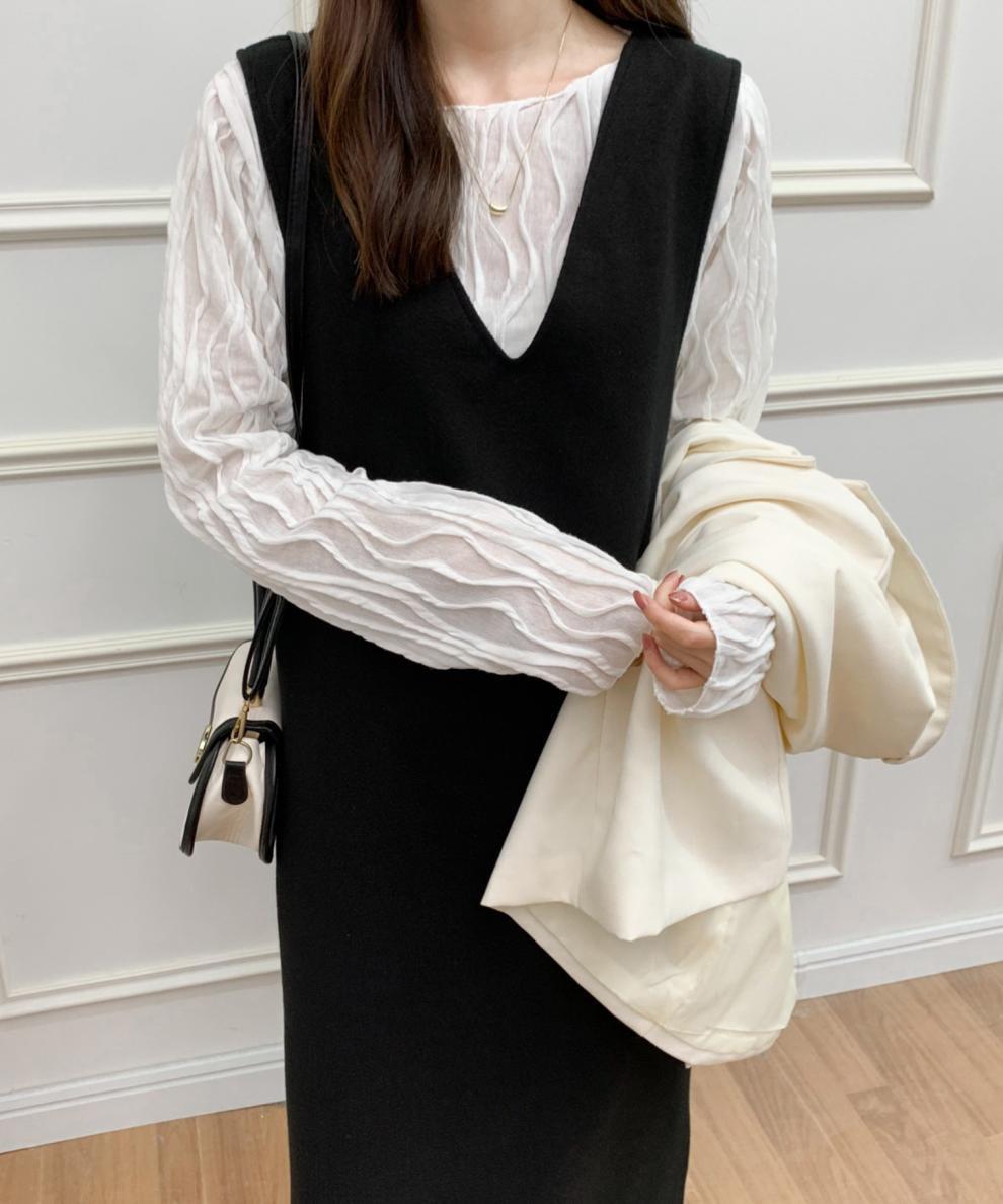 【dress】Vネックベストワンピース　M26527