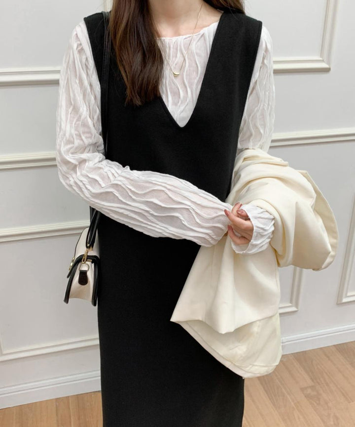 【dress】Vネックベストワンピース　M26527