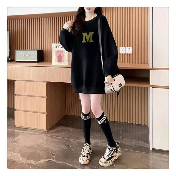【tops】裹起毛プリントプルオーバー　M28809