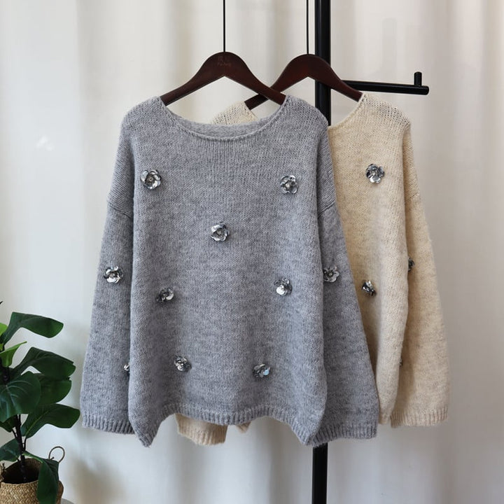 【tops】クルーネックニットセーター　M26723