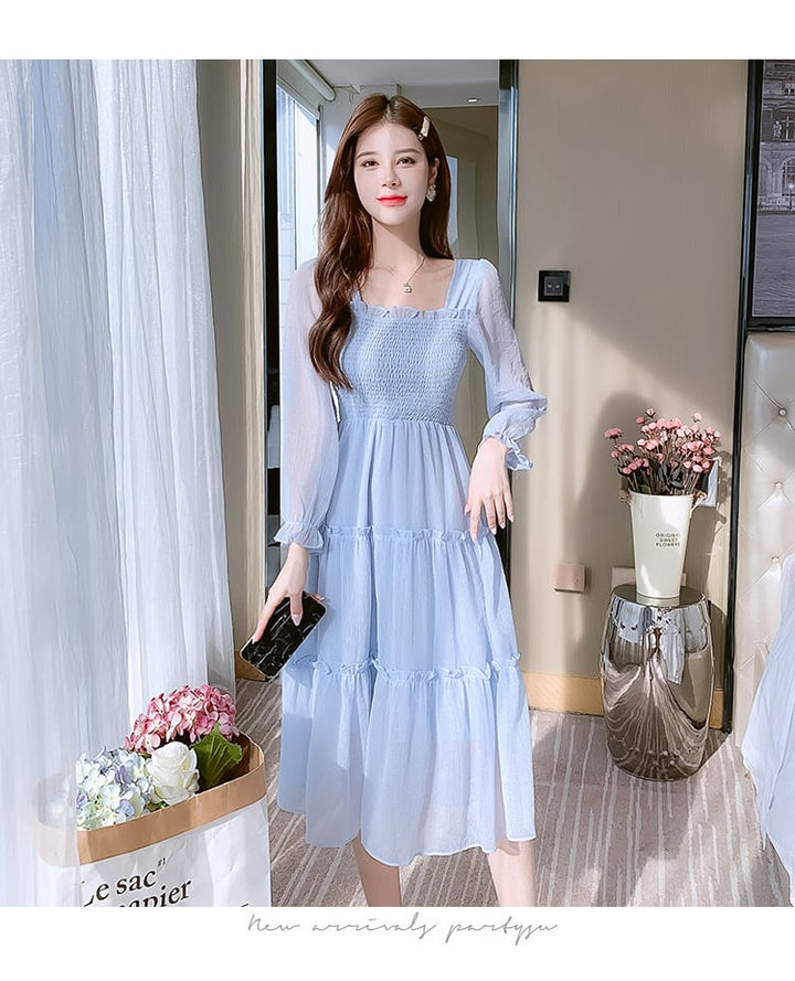 【dress】好感度UPエレガント切り替えデートワンピース　M17219