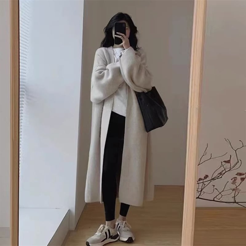 【outer】ロング丈ニットカーデ　M18409