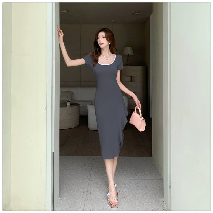 【dress】スリットワンピース　M25117