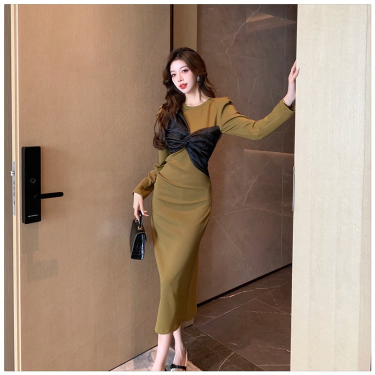 【dress】リボン付きデートワンピース　M18186