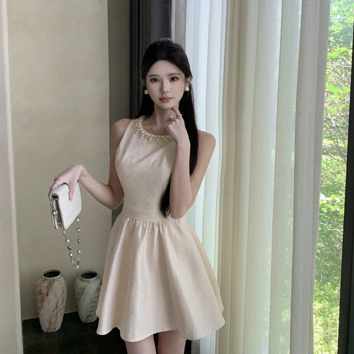 【dress】ノースリーブパールワンピース　M24545