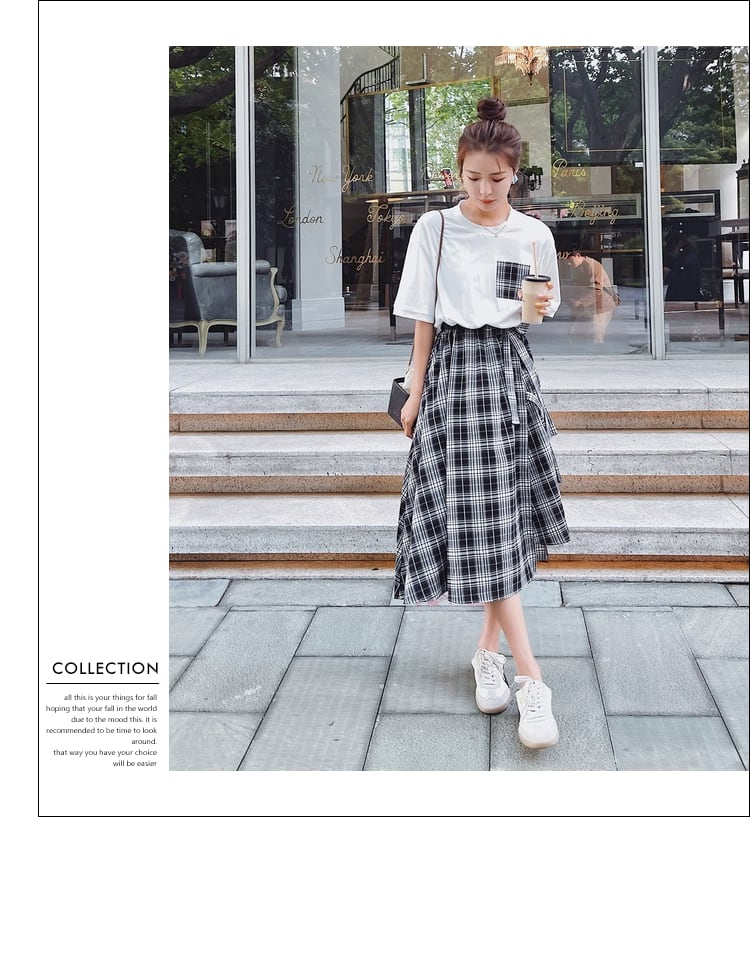 【dress】輝いて超人気 ! チェック柄切り替えワンピース　M16802
