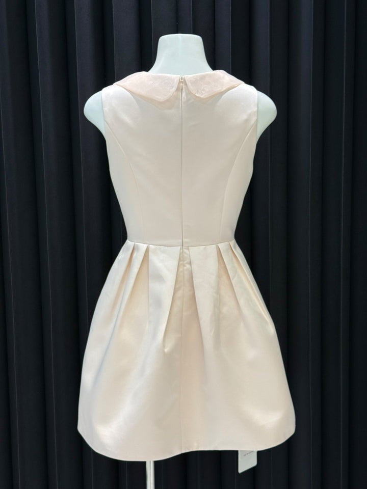 【dress】ノースリーブレースギャザーフリルワンピース Q8700
