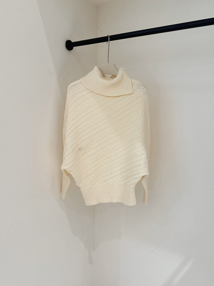 【set】ハイネックニットトップス×ロングスカートセット Q9253