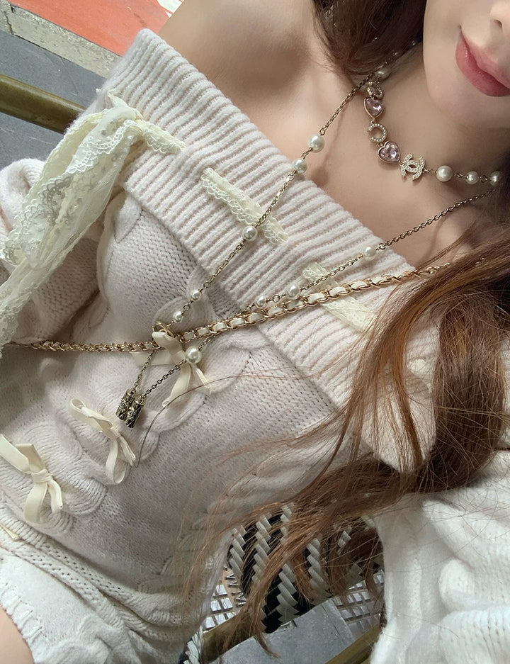 【dress】オフショルダーニットワンピース Q9226