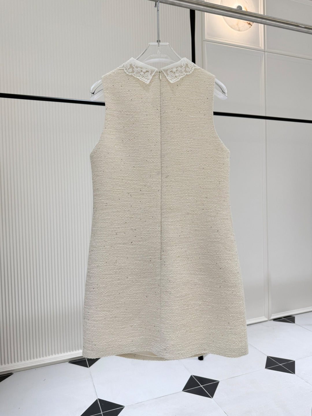 【dress】レースドッキングノースリーブワンピース Q8996