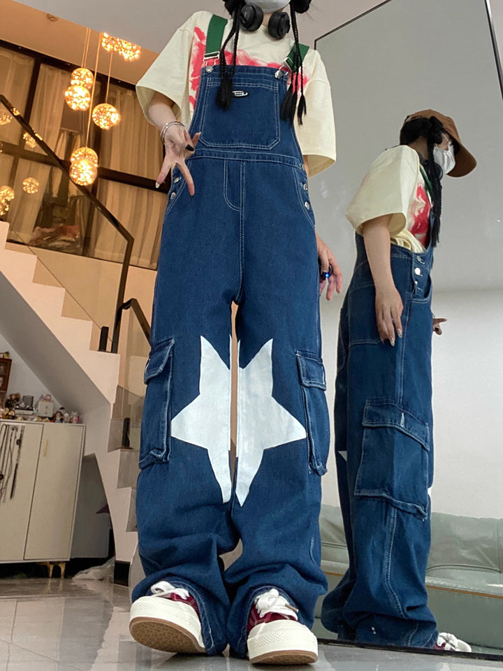 【bottoms】デニムサロペットパンツ　M19201