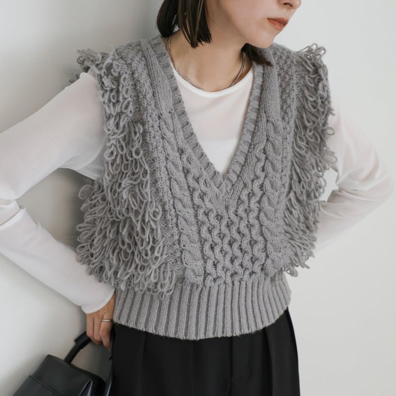 【tops】Vネックベスト　M26625