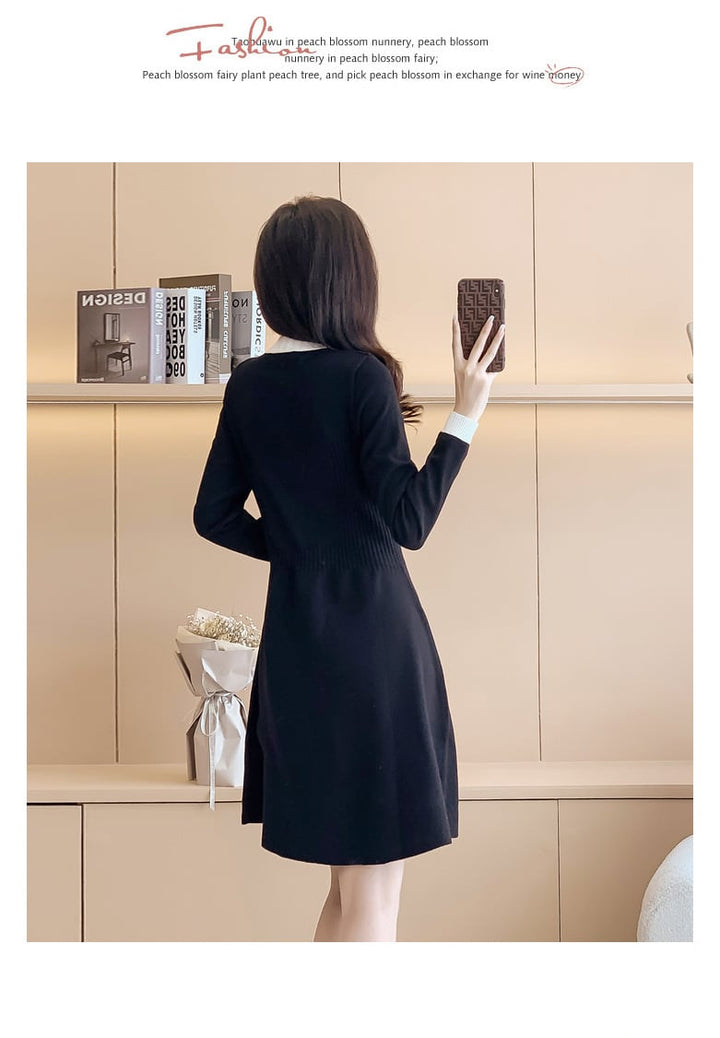 【dress】輝いて超人気 ! エレガントニットワンピース　M17472