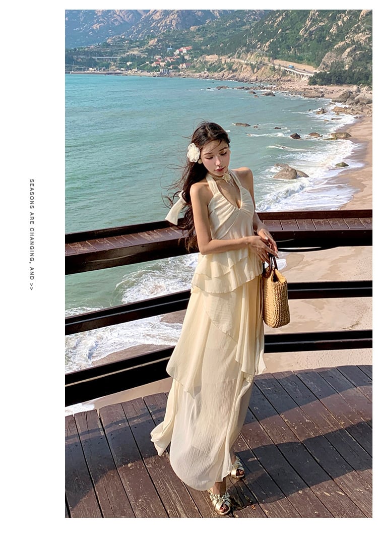 【dress】ホルターネックワンピース　M25301