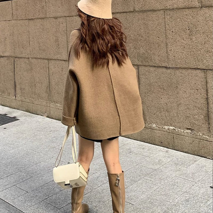 【outer】無地Vネックニットカーディガンアウター 　M17738