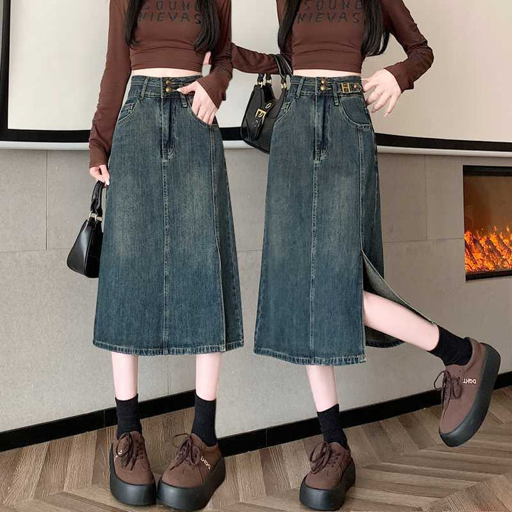 【bottoms】デニムスカート　M28690