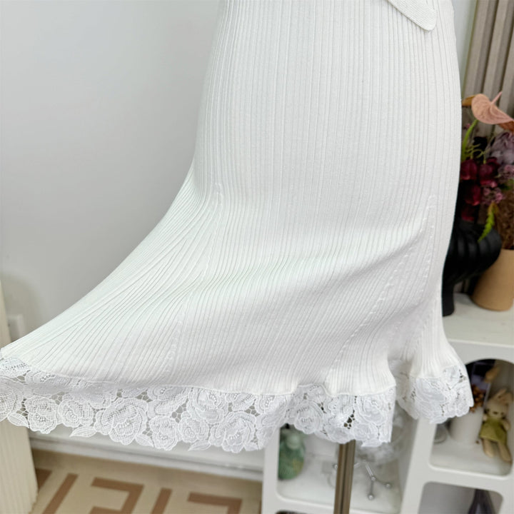 【dress】クロスレースドッキングミニワンピース　N3220